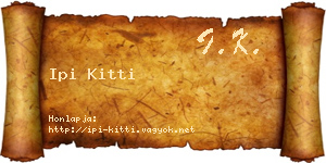 Ipi Kitti névjegykártya