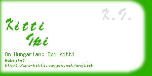 kitti ipi business card